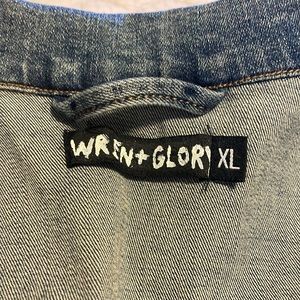 Wren + Glory jacket sz xl hand painted